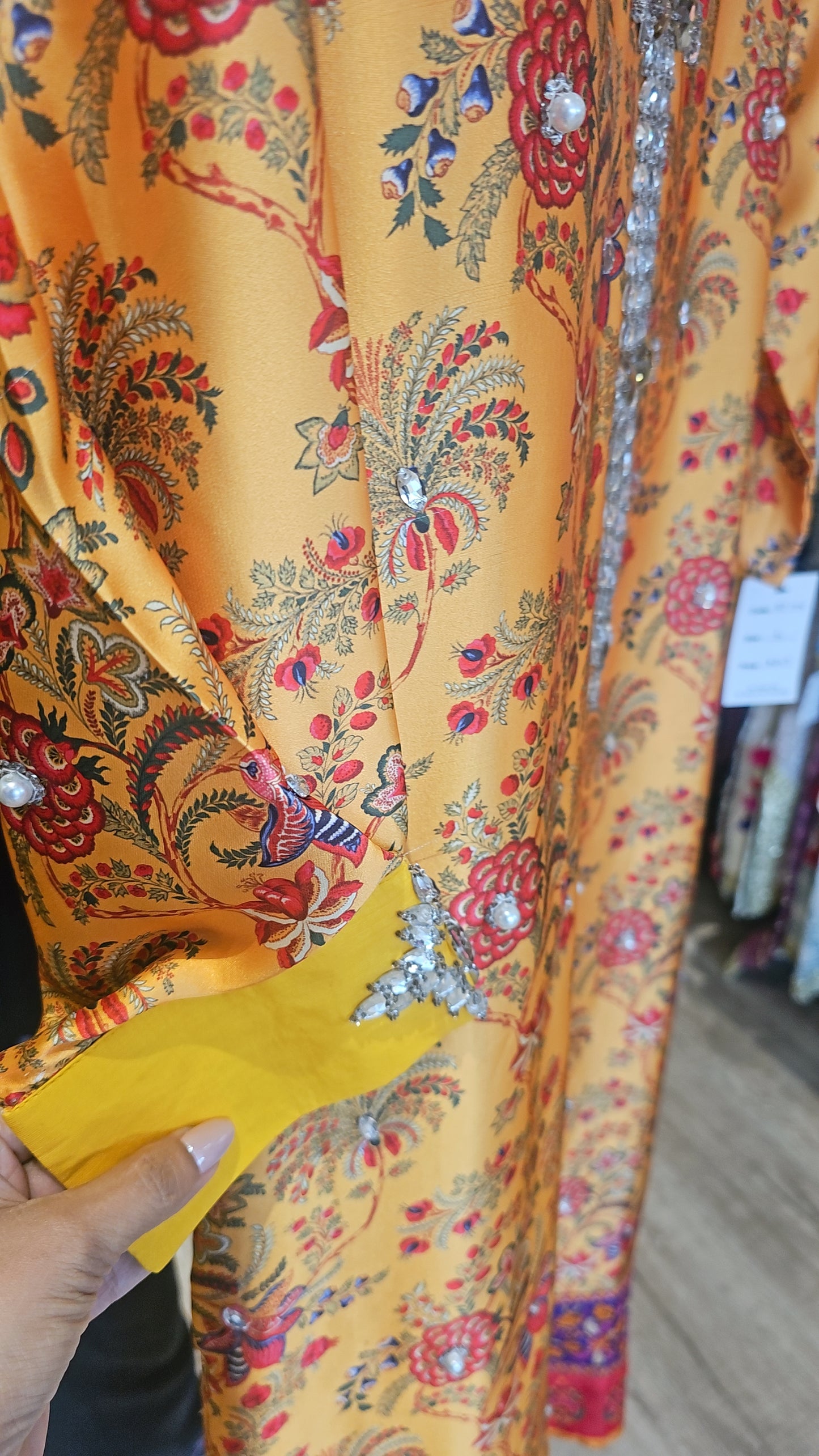 Yellow Stone Satin Silk | RTW