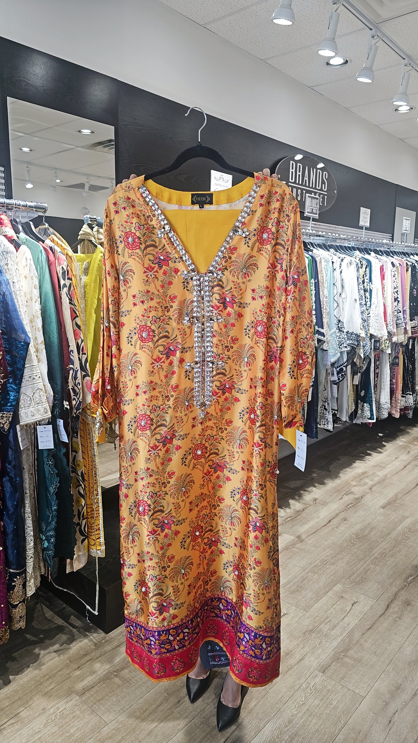 Yellow Stone Satin Silk | RTW