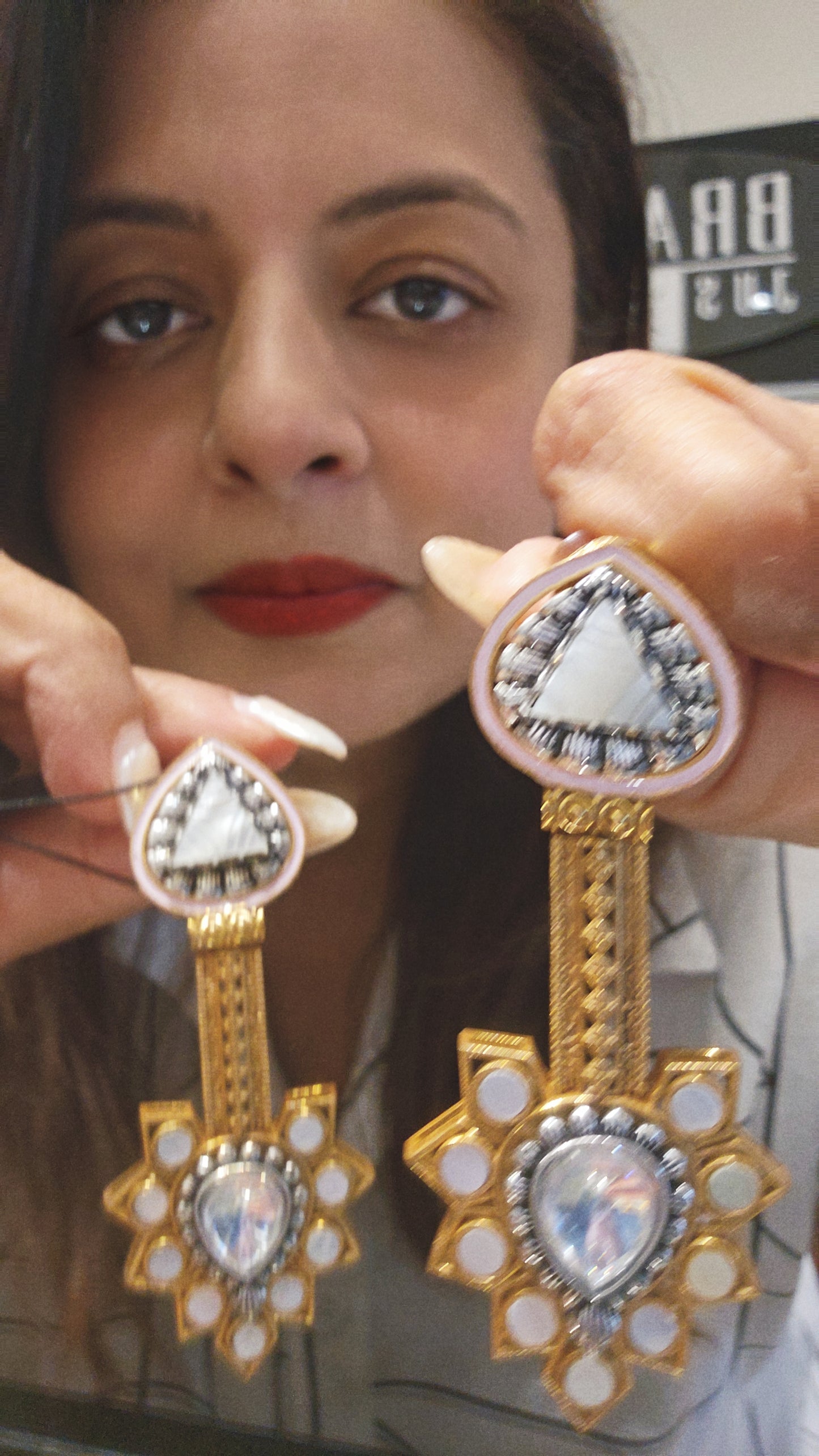 Gold Paan Earrings