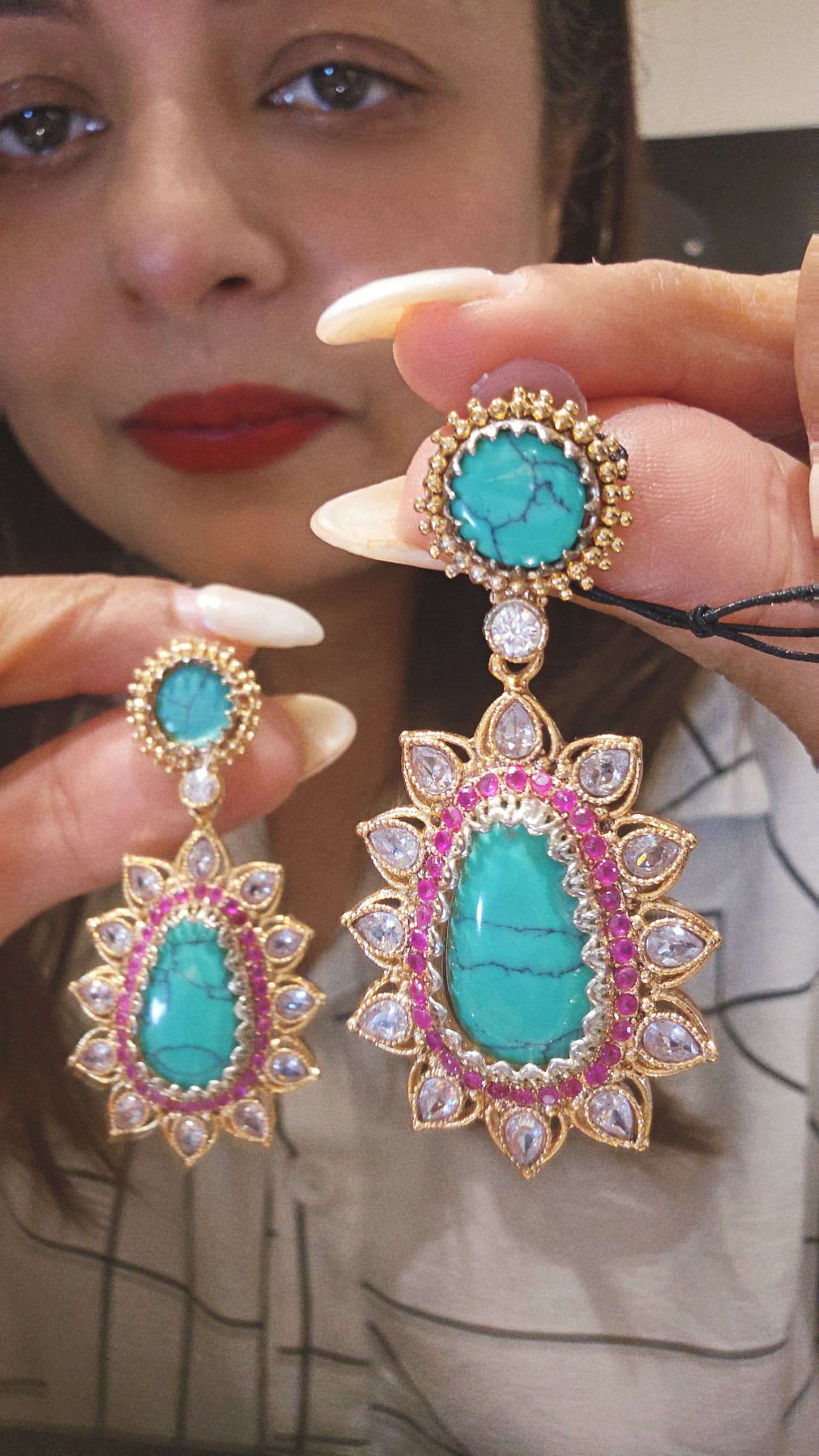 Gold Feroza Kundan