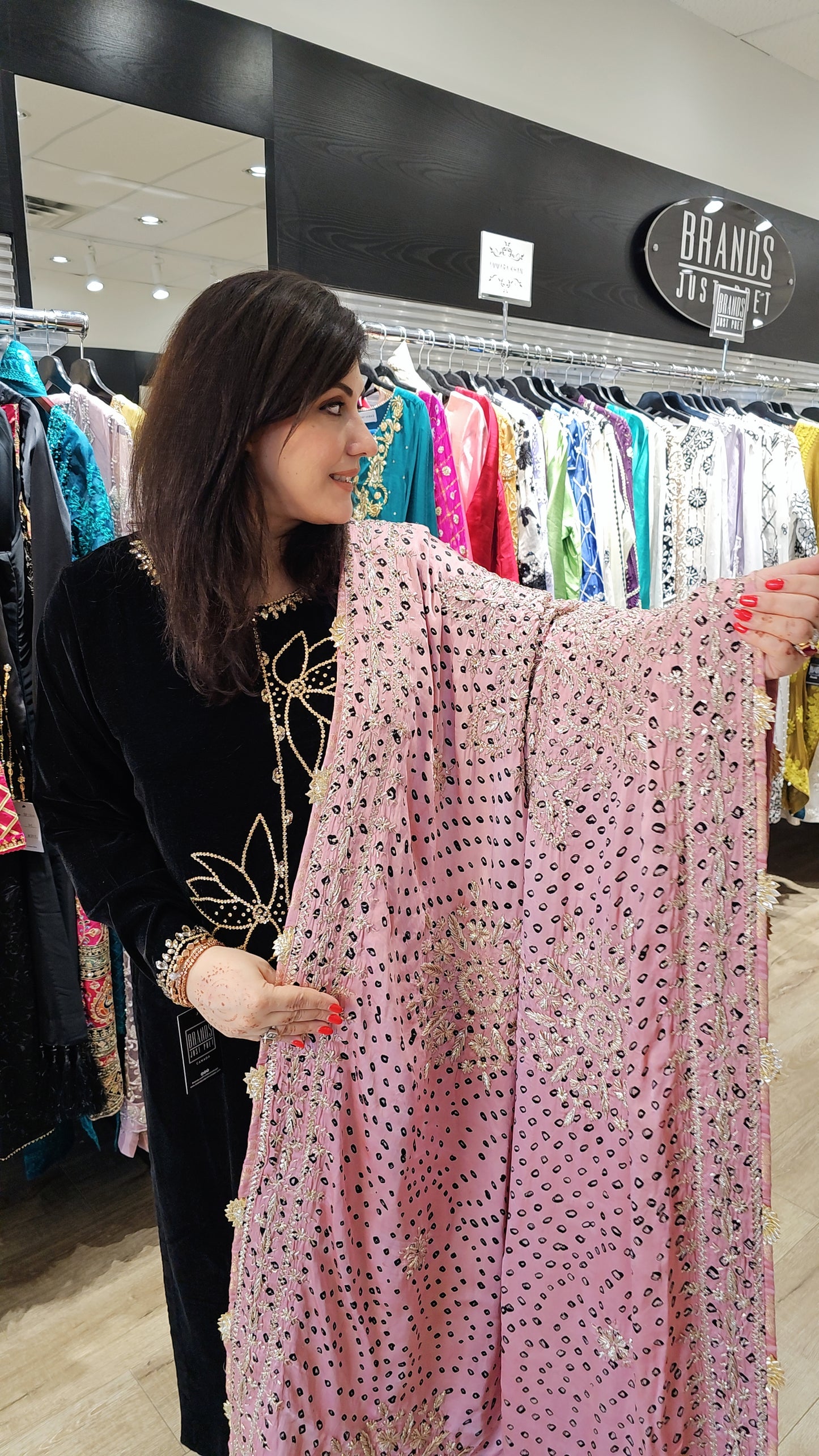 BP Powder Pink Bandani Gota Dupatta