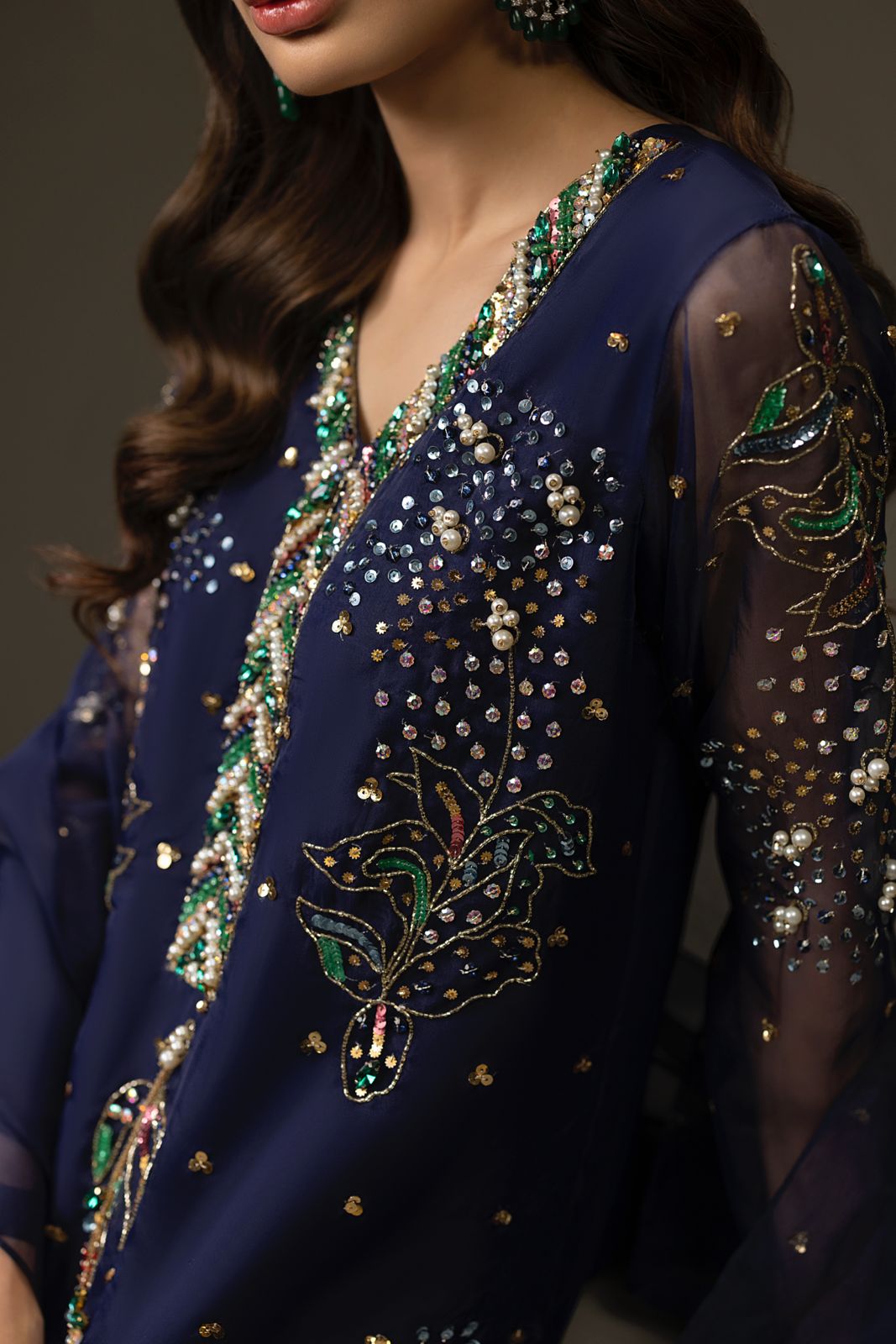 Blue Organza Tasawur | RTW