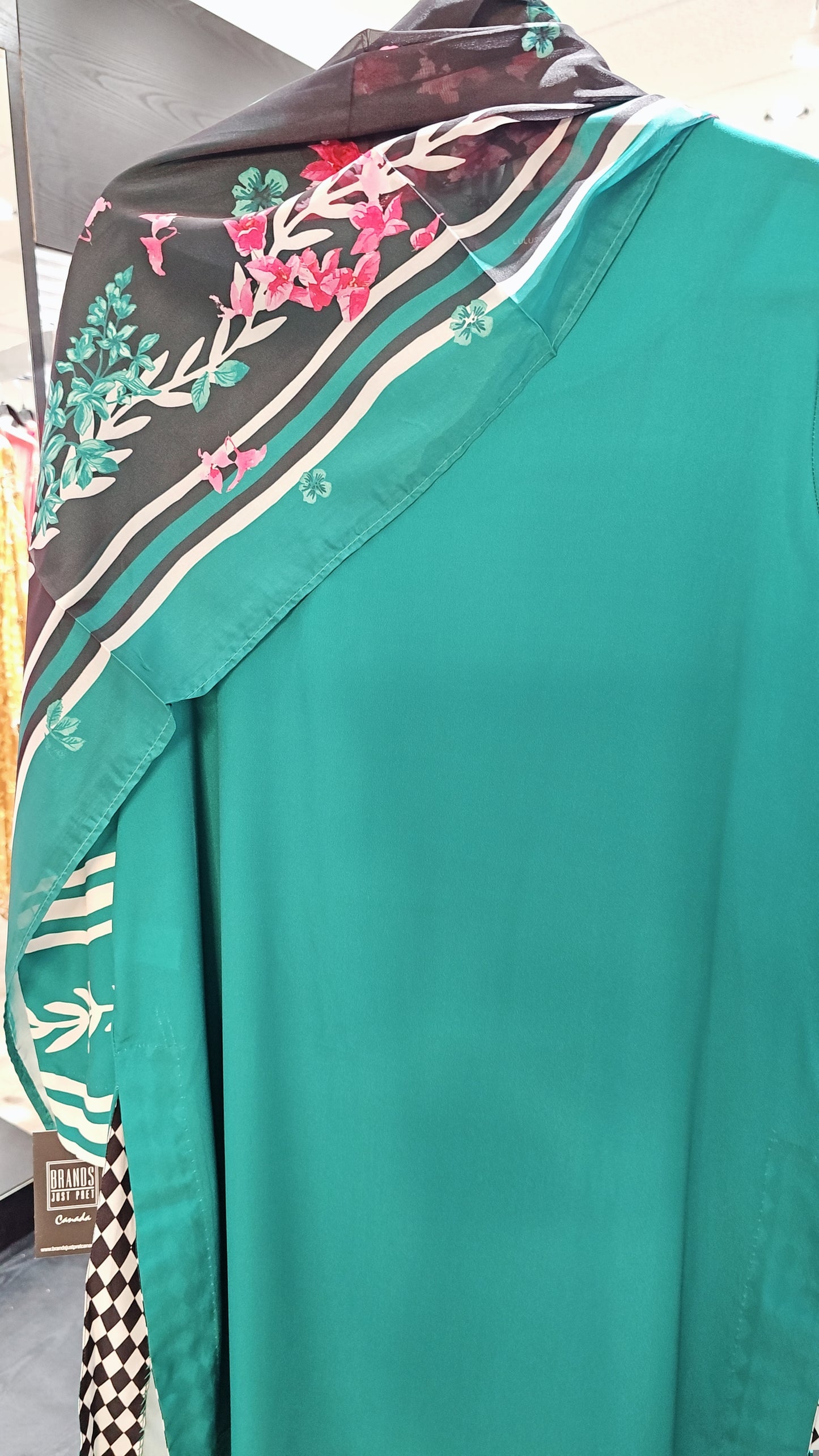 Elegant Teal Floral 3-Piece Suit