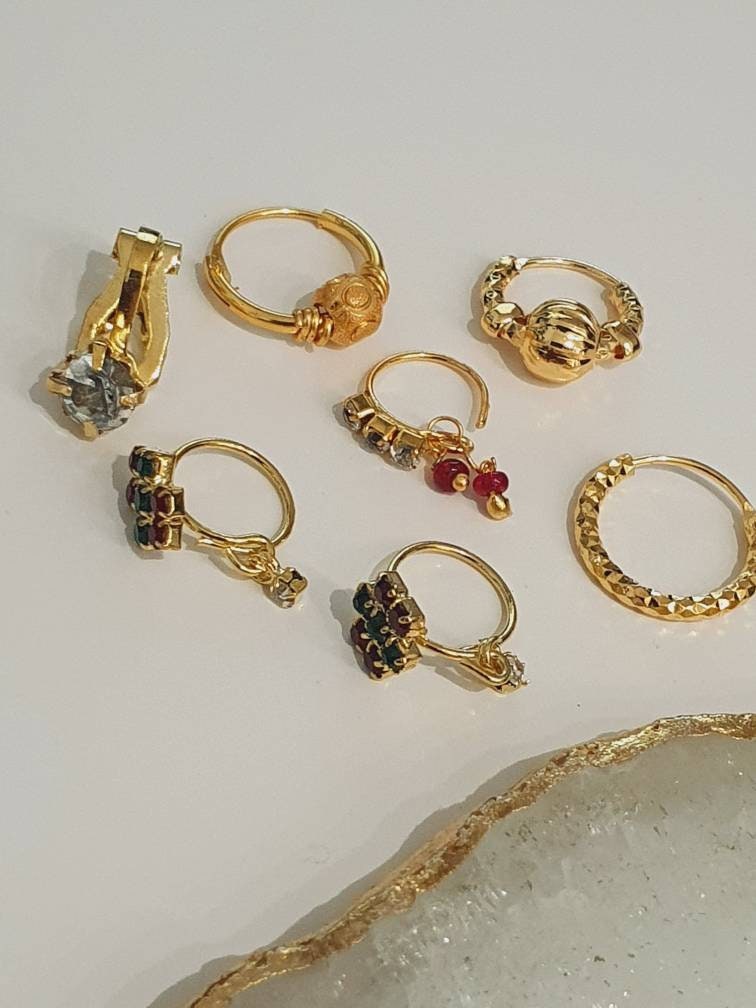 Bohemian Nose Ring, Nose Ring Hoop, Septum Ring, Nose Piercing, Tragus Hoop, Daith Earring, Rook Earring, Rook Piercing, Tragus Jewerly Ring