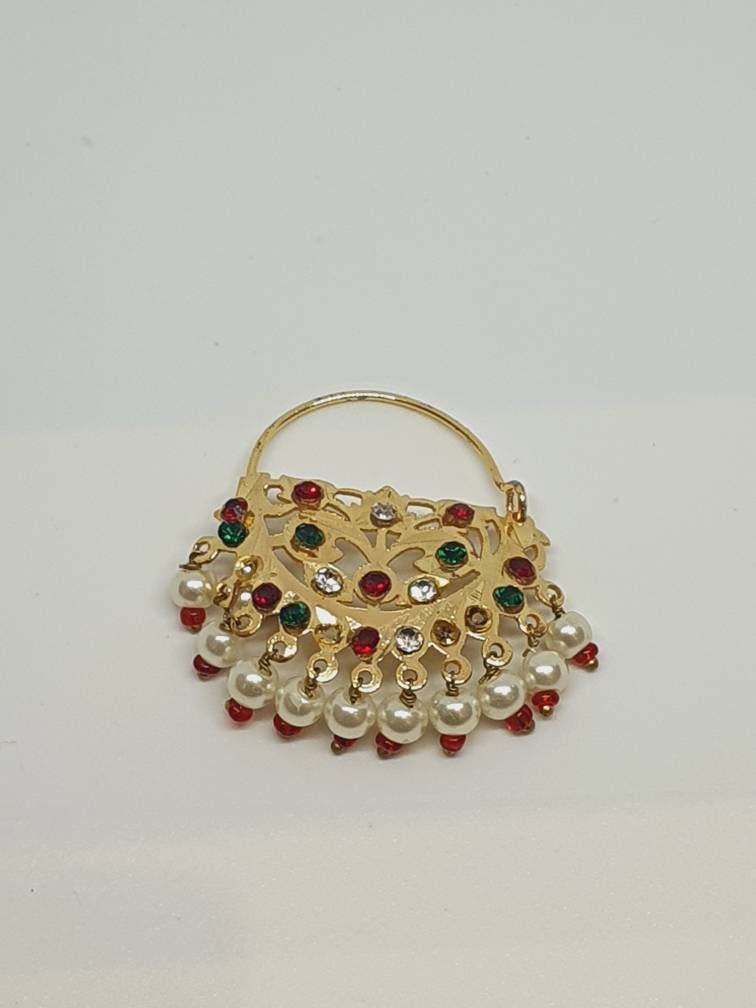 Bridal Nose Ring, Wedding nose ring,  Dangling Nose Ring