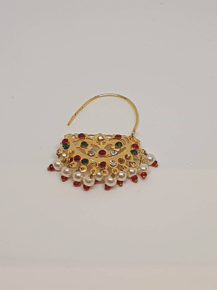 Bridal Nose Ring, Wedding nose ring,  Dangling Nose Ring