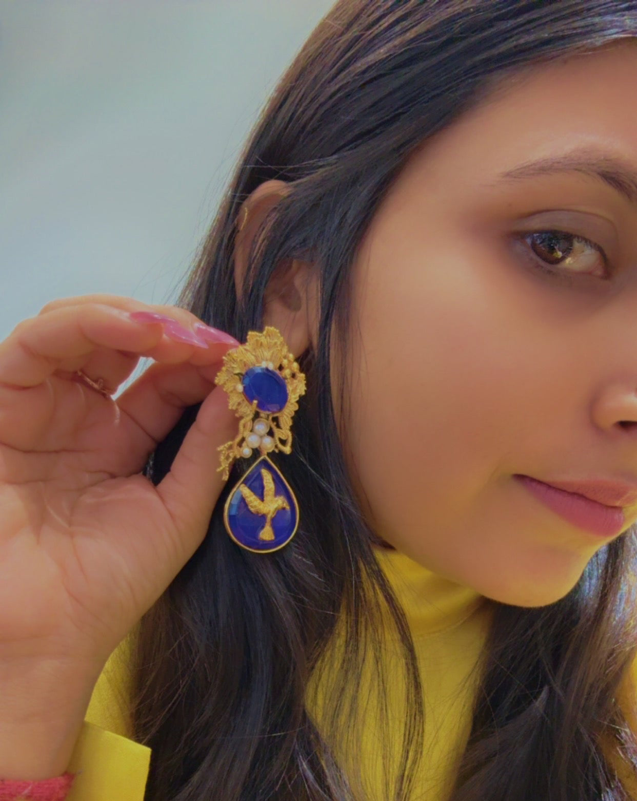 Mystic Blue Charm Earrings