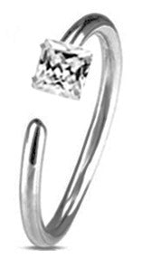 European And American Heart-shaped Square Round Stainless Steel Nose Ring