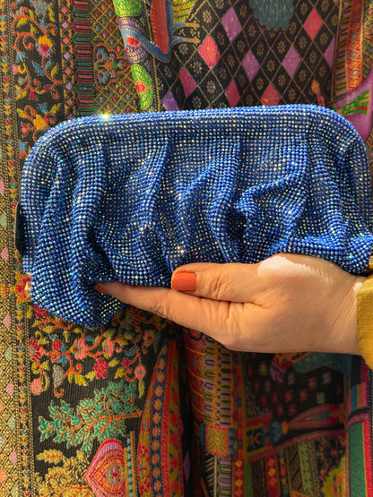 Royal Blue Crystal Clutch