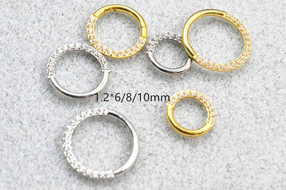 Medical Steel Micro Inlaid Zircon Nose Nail Nose Ring