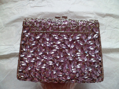 Hollow metal crystal tote bag