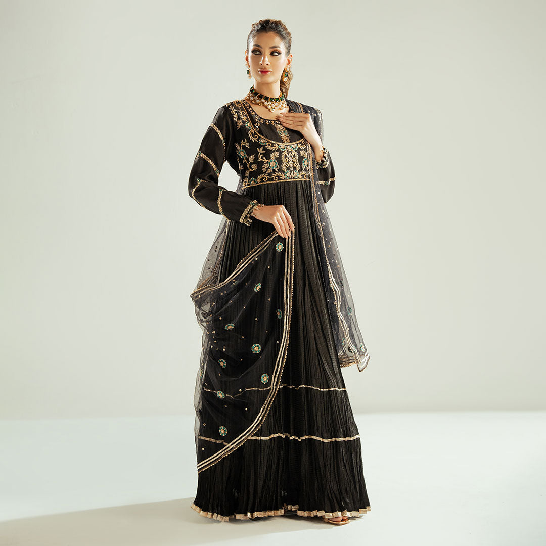 Black Anarkali Crush