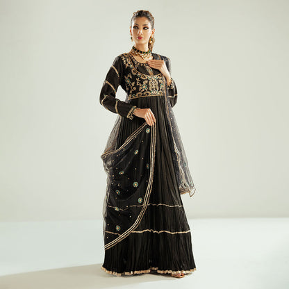 Black Anarkali Crush
