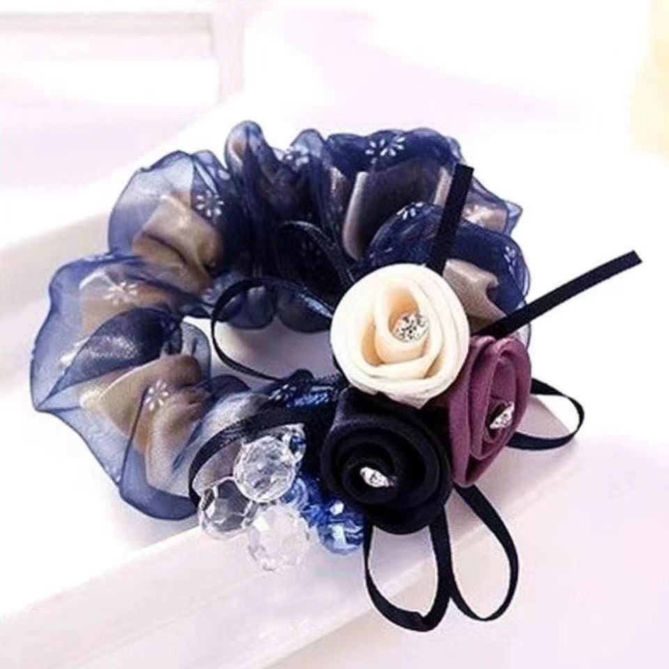 Scrunchie Female Headflower Headrope Flower Ponytail Large Intestine Band