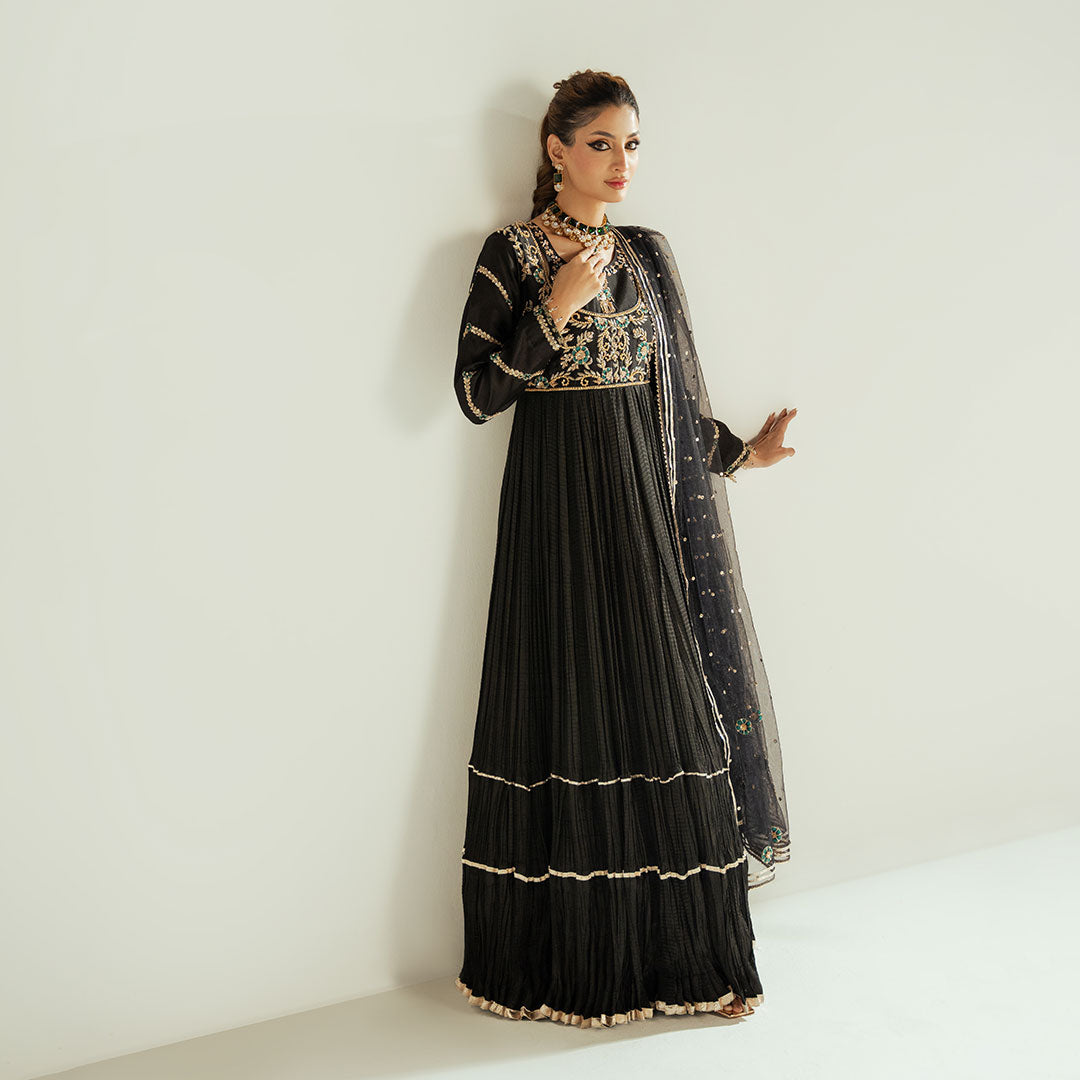 Black Anarkali Crush