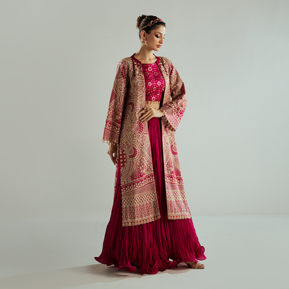 Magenta Pink Chikenkari