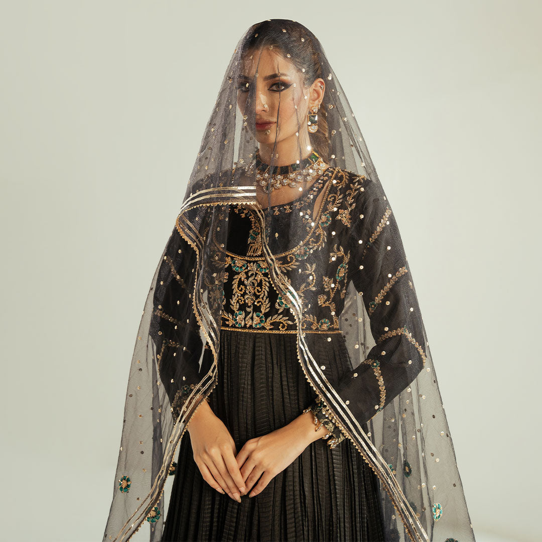Black Anarkali Crush
