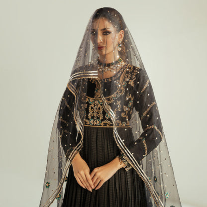 Black Anarkali Crush