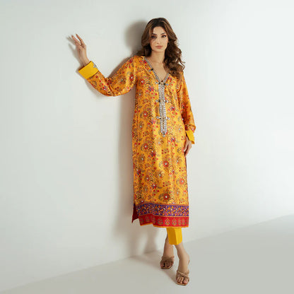 Yellow Stone Satin Silk | RTW