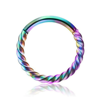 Piercing Twist Thread Round Nose Ring Nipple Ring Nose Stud Stainless Steel Earrings