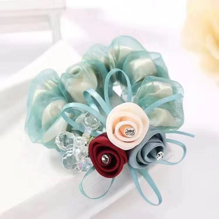 Scrunchie Female Headflower Headrope Flower Ponytail Large Intestine Band