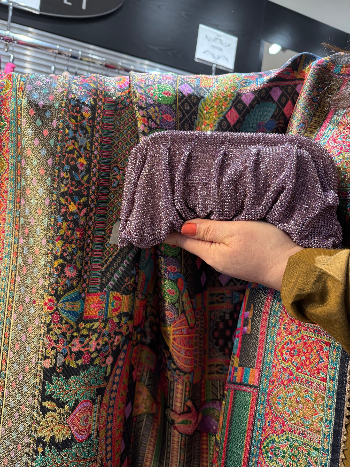 Lavender Glow Crystal Clutch