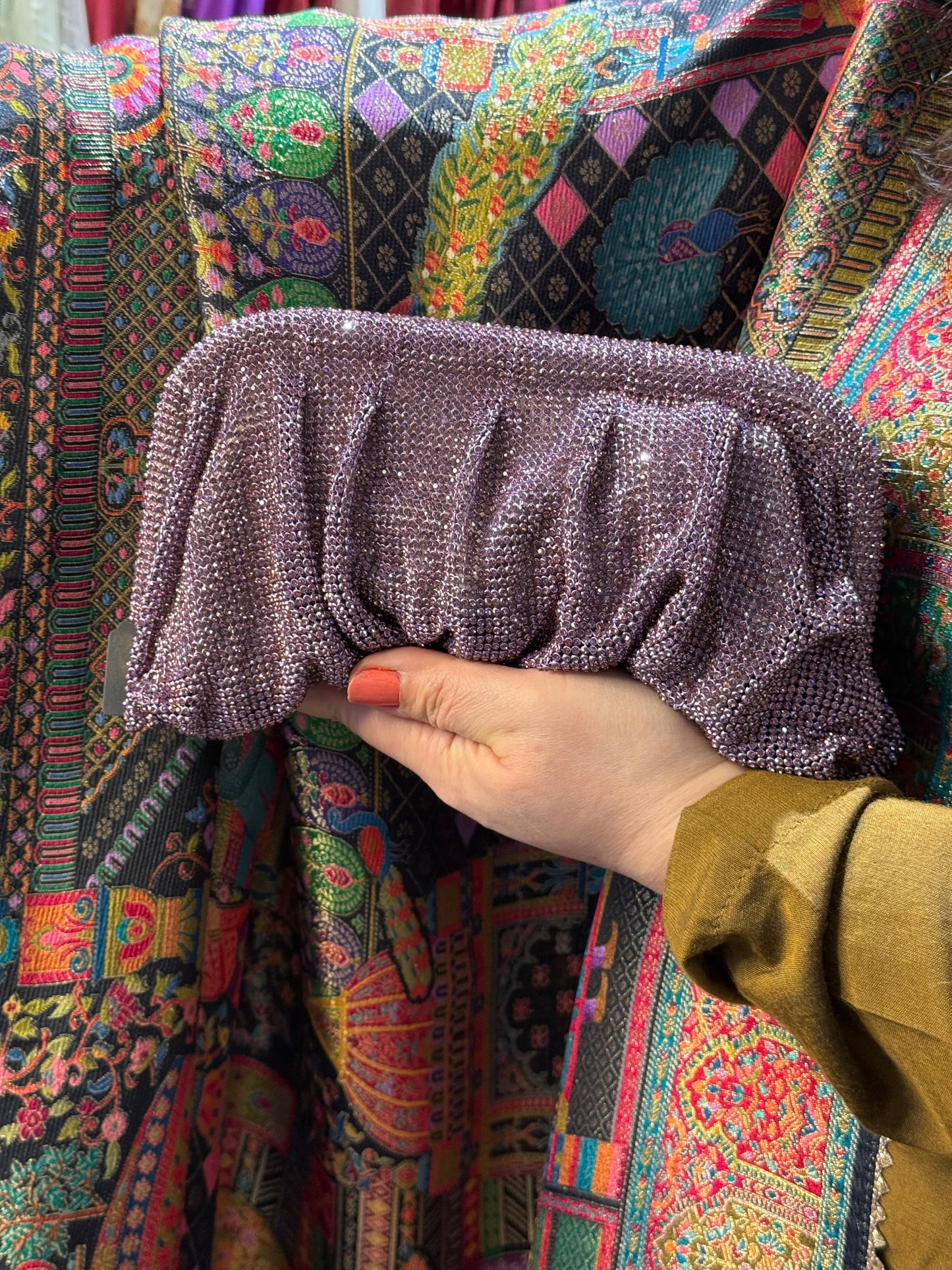 Lavender Glow Crystal Clutch