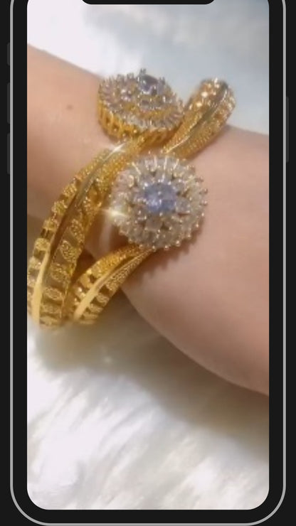 Gold Artistic Bangle