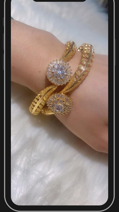 Gold Artistic Bangle