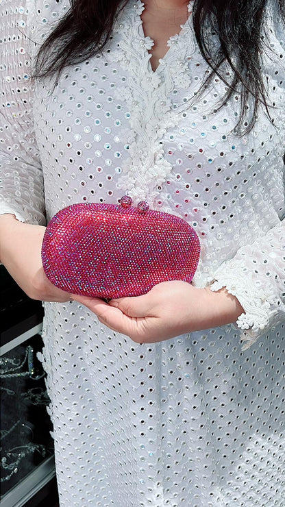 Rhinestone Red Clutch