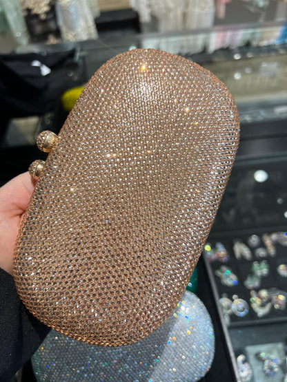 Rhinestone Gold Clutch