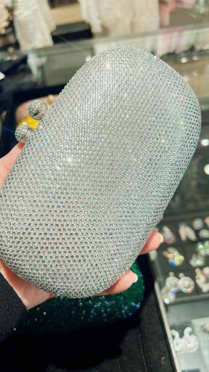 Rhinestone Gold Clutch