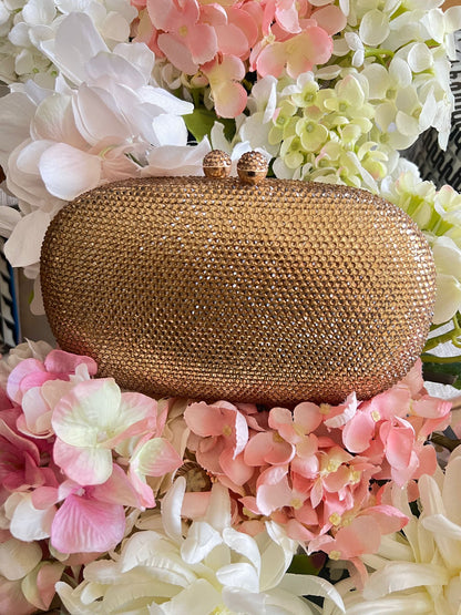 Rhinestone Gold Clutch