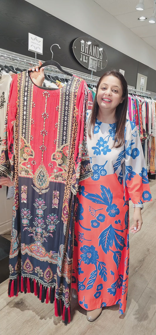 Black Printed Digital Silk