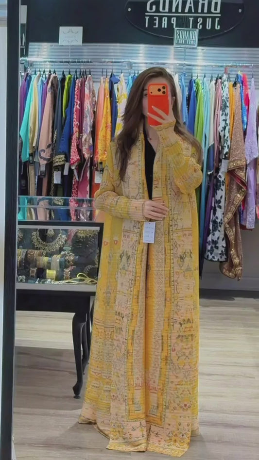 Yellow Pleated Shrug