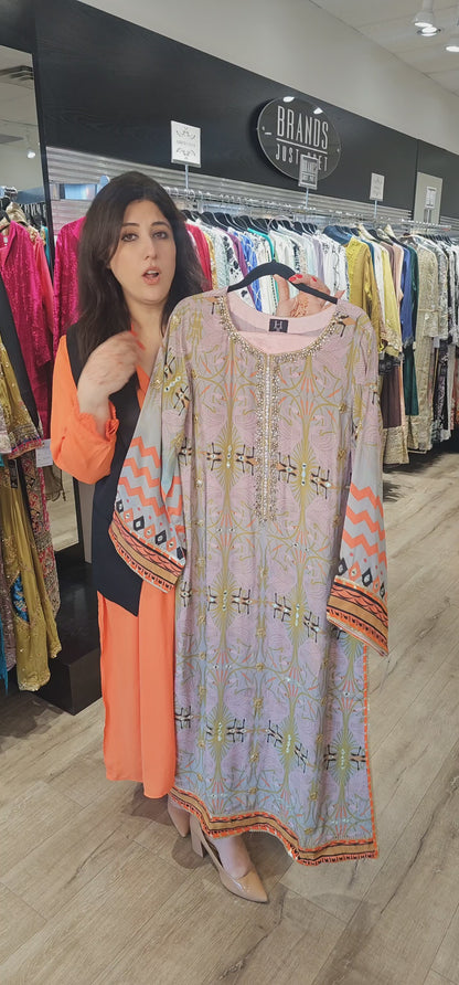 BP Cape Silk Light Pink Flamingos