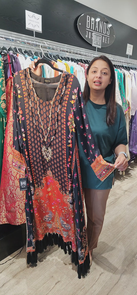 Black Digital Silk