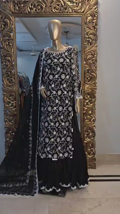 Black Chiffon Gown | RTW