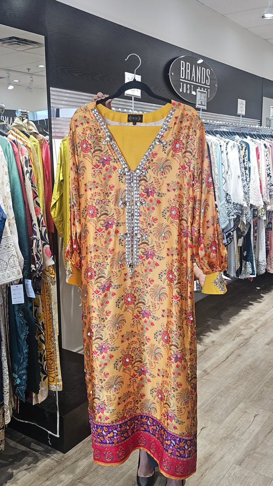 Yellow Stone Satin Silk | RTW
