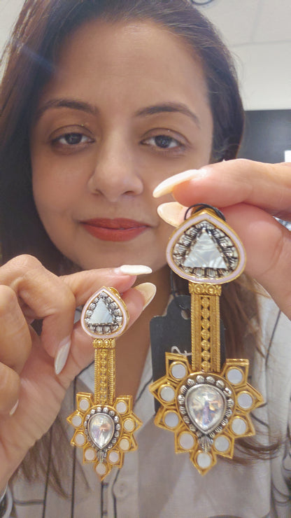 Gold Paan Earrings
