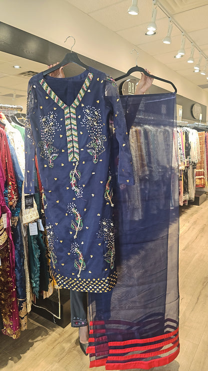 Blue Organza Tasawur | RTW