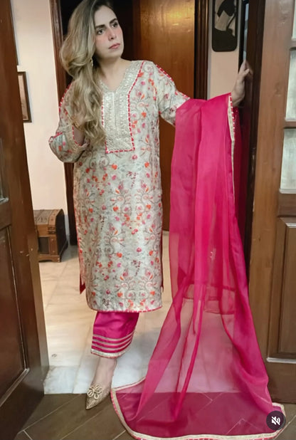 Printed Beige Silk | RTW