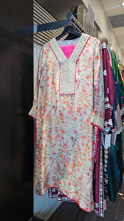 Printed Beige Silk | RTW