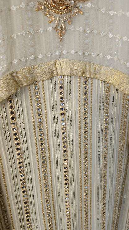 Ivory Chikenkari Cape | RTW