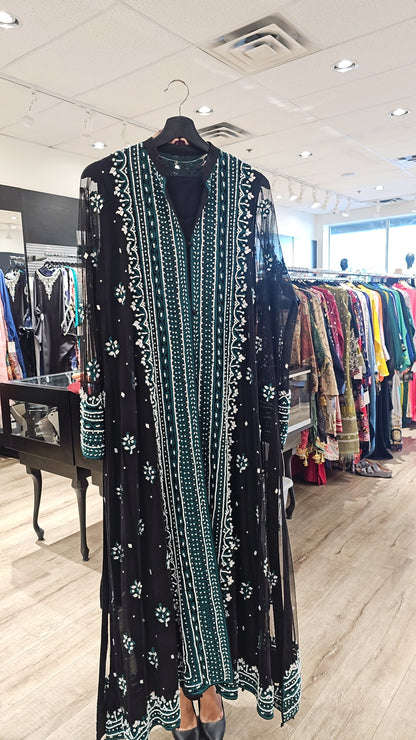 Black Green Net Jacket | RTW