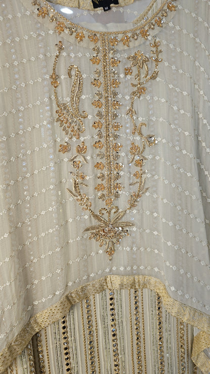 Ivory Chikenkari Cape | RTW