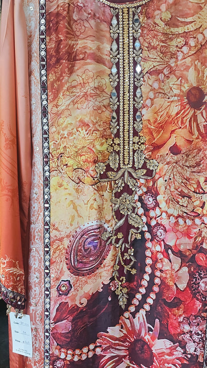 Rust Satin Silk | RTW