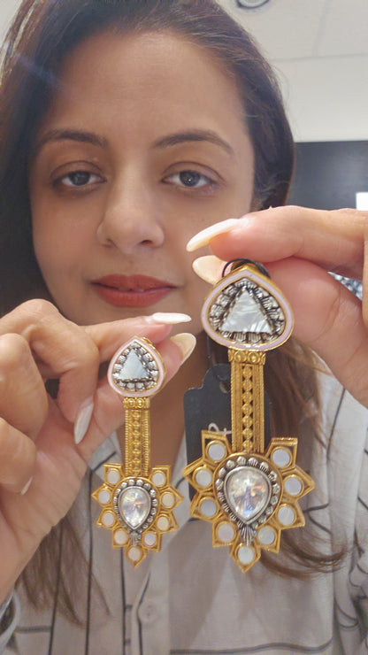 Gold Paan Earrings