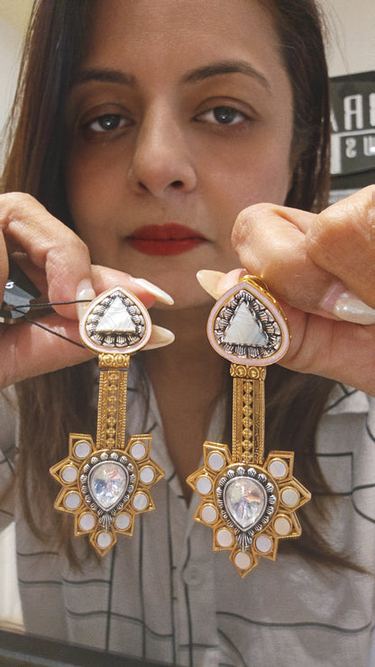 Gold Paan Earrings