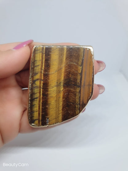 Fluorite Irregular Gemstone Agate | cellphone grips | Electroplated Cellphone Grip | Rose Quartz Phone Grip